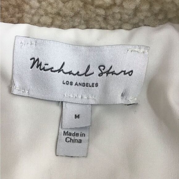 Michael Stars Sherpa Jacket Rose Plaid Teddy Jacket Size Medium - Picture 2 of 16